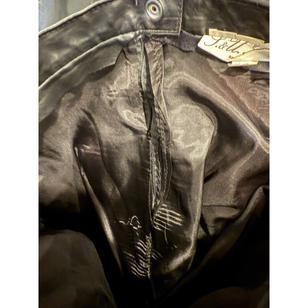 Vintage Black Leather Midi Skirt – Made in USA – S. & U. Fashions New York - Picture 6 of 7